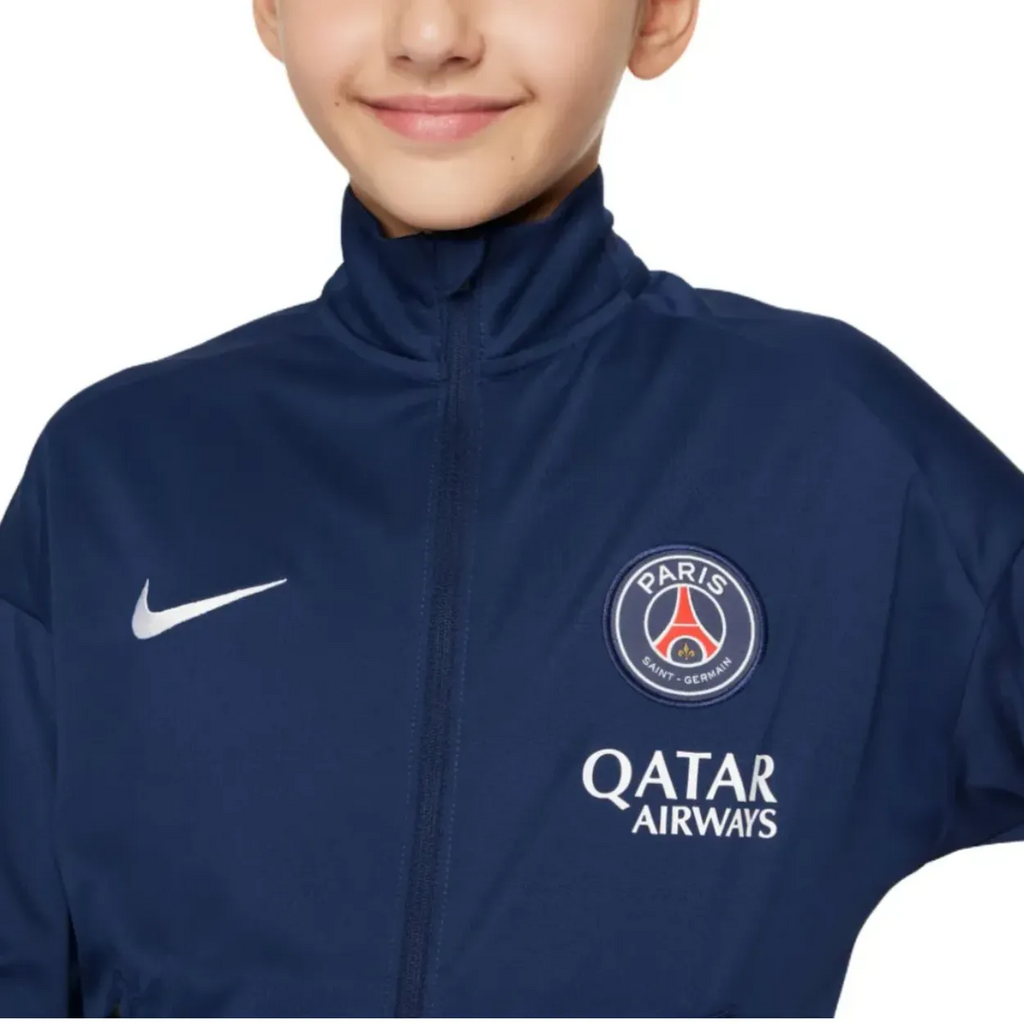 Kids - PSG navy blue Fanwear presentation tracksuit 2025/26 - Nike