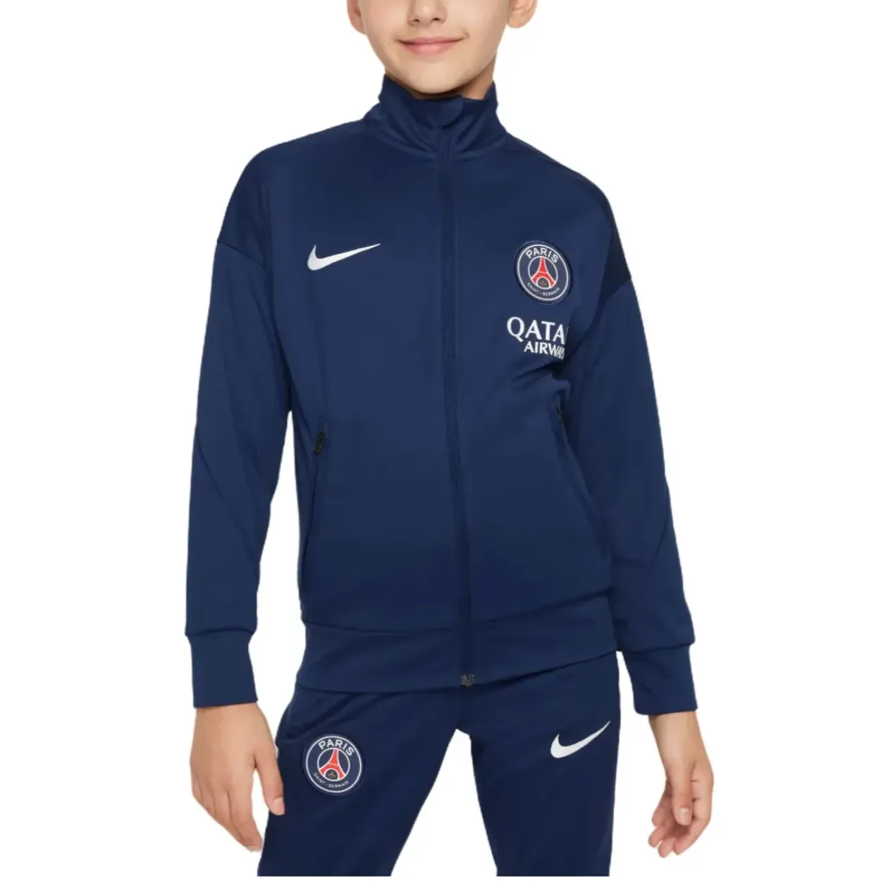 Kids - PSG navy blue Fanwear presentation tracksuit 2025/26 - Nike